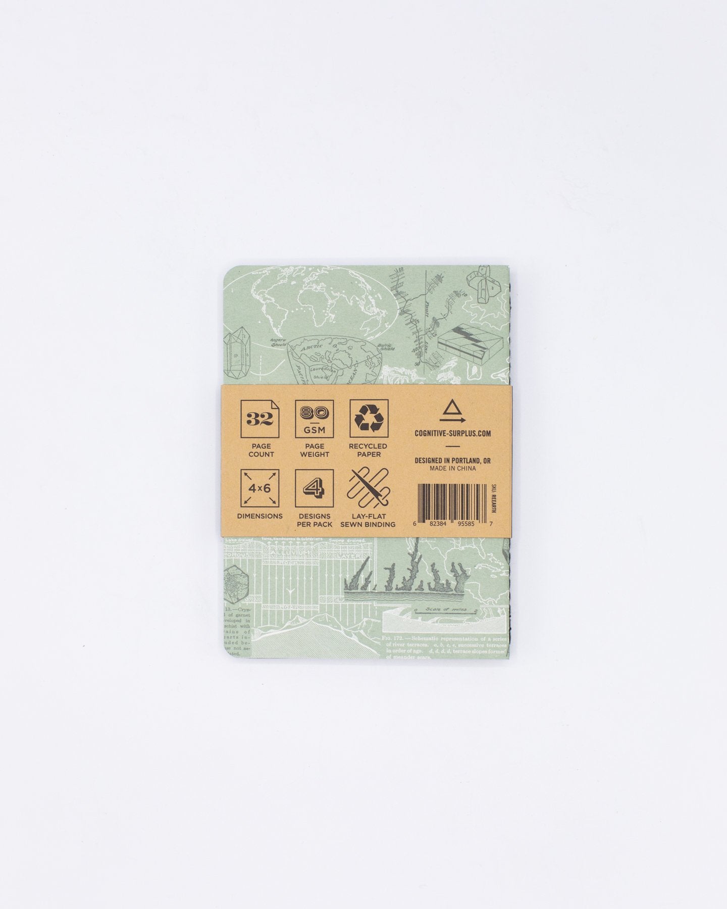 Pack de 4 carnets de poche Earth Science