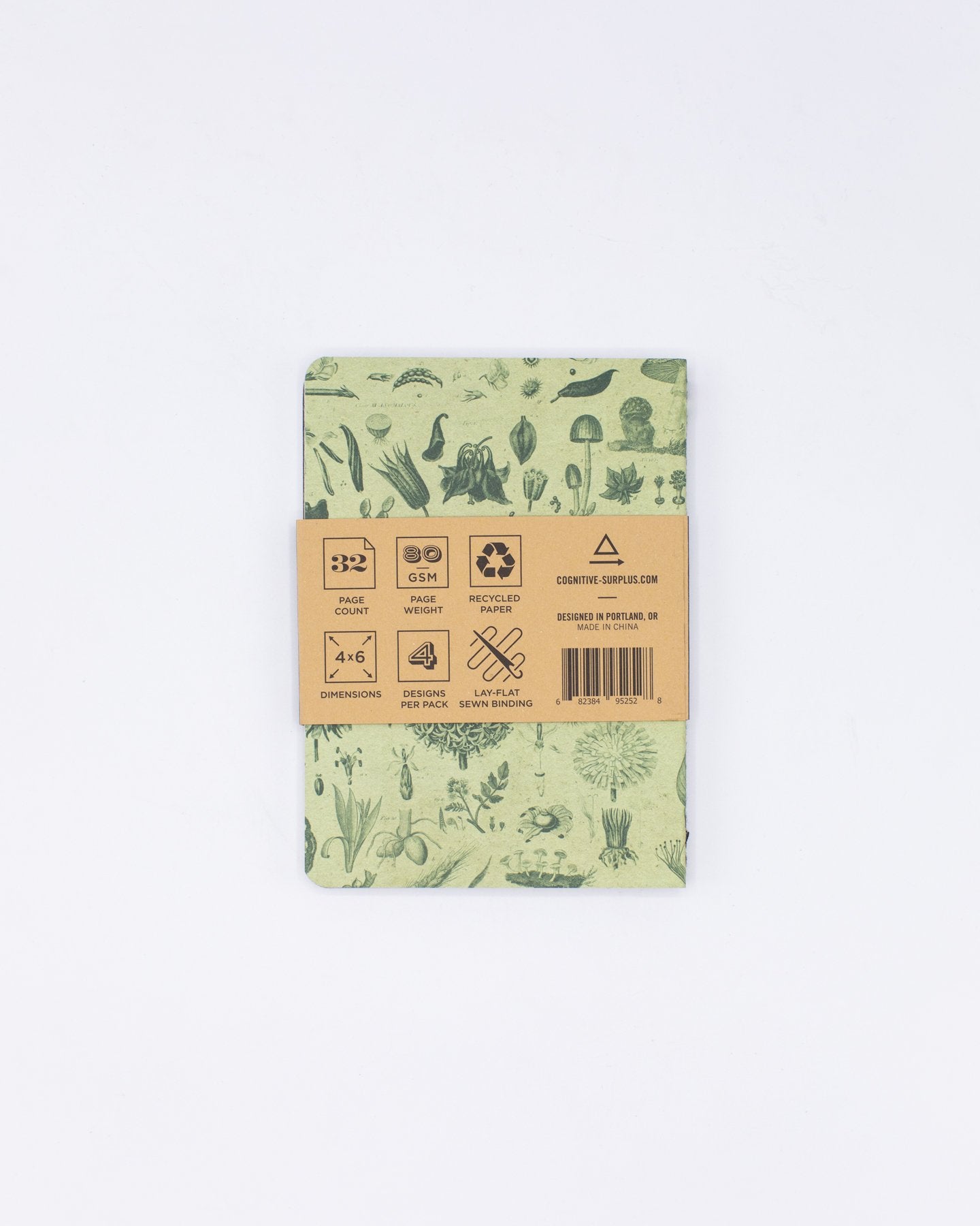 Pflanzen & Pilze Taschennotizbuch 4er-Pack