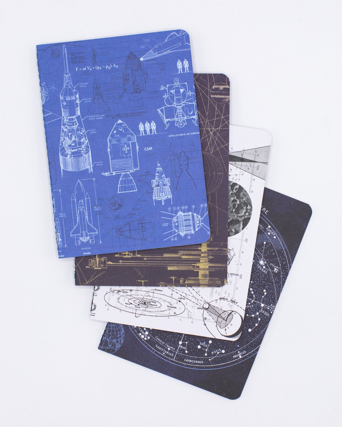 Pack de 4 carnets de poche Space Science