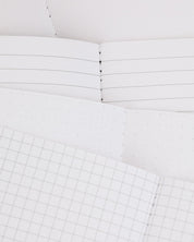 Research Series pocket notebook inside pages, dot grid, line, blank, grid