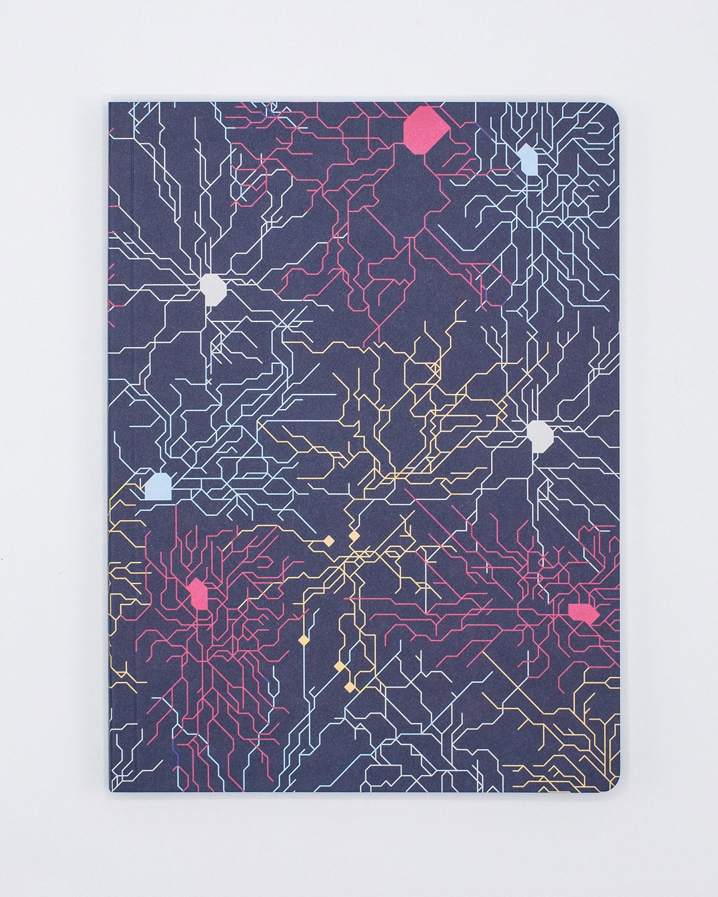 Neural Circuit Softcover Notebook - Dot Grid