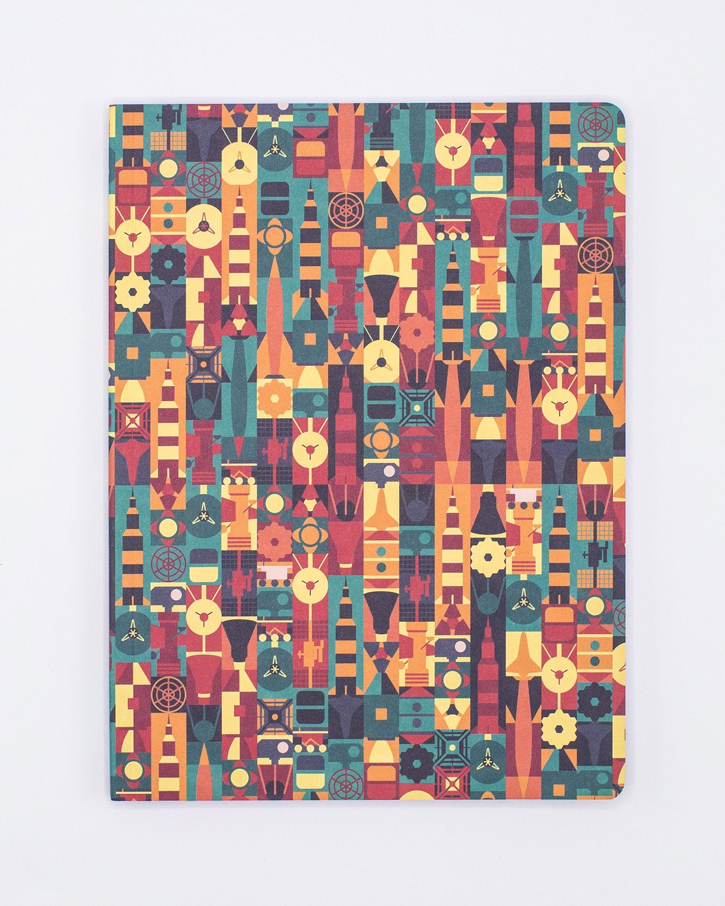 Retro Rockets Softcover Notebook - Lined
