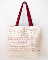 Heartbeat Canvas Tote Bag