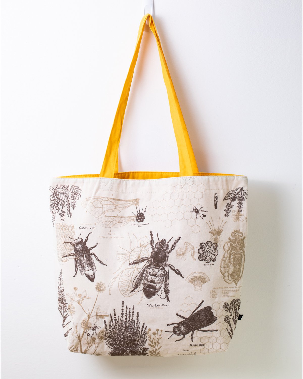 Sac fourre-tout à bandoulière en toile Honey Bee