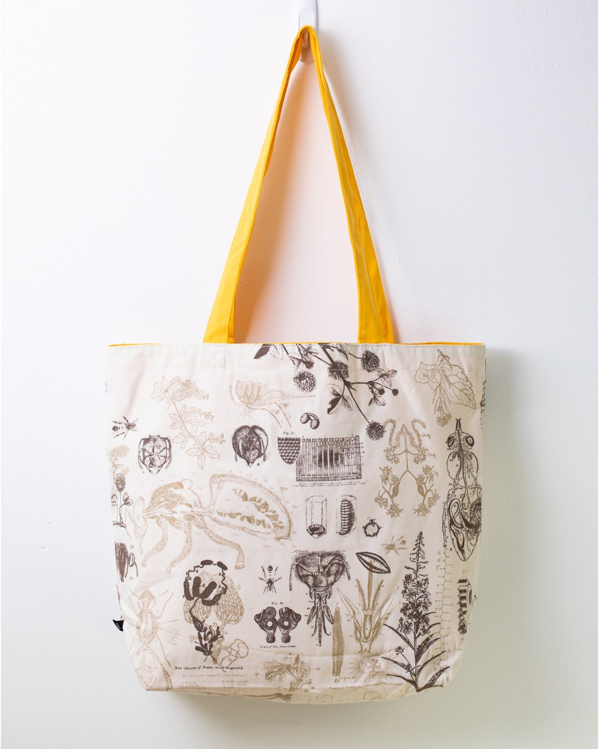 Sac fourre-tout à bandoulière en toile Honey Bee