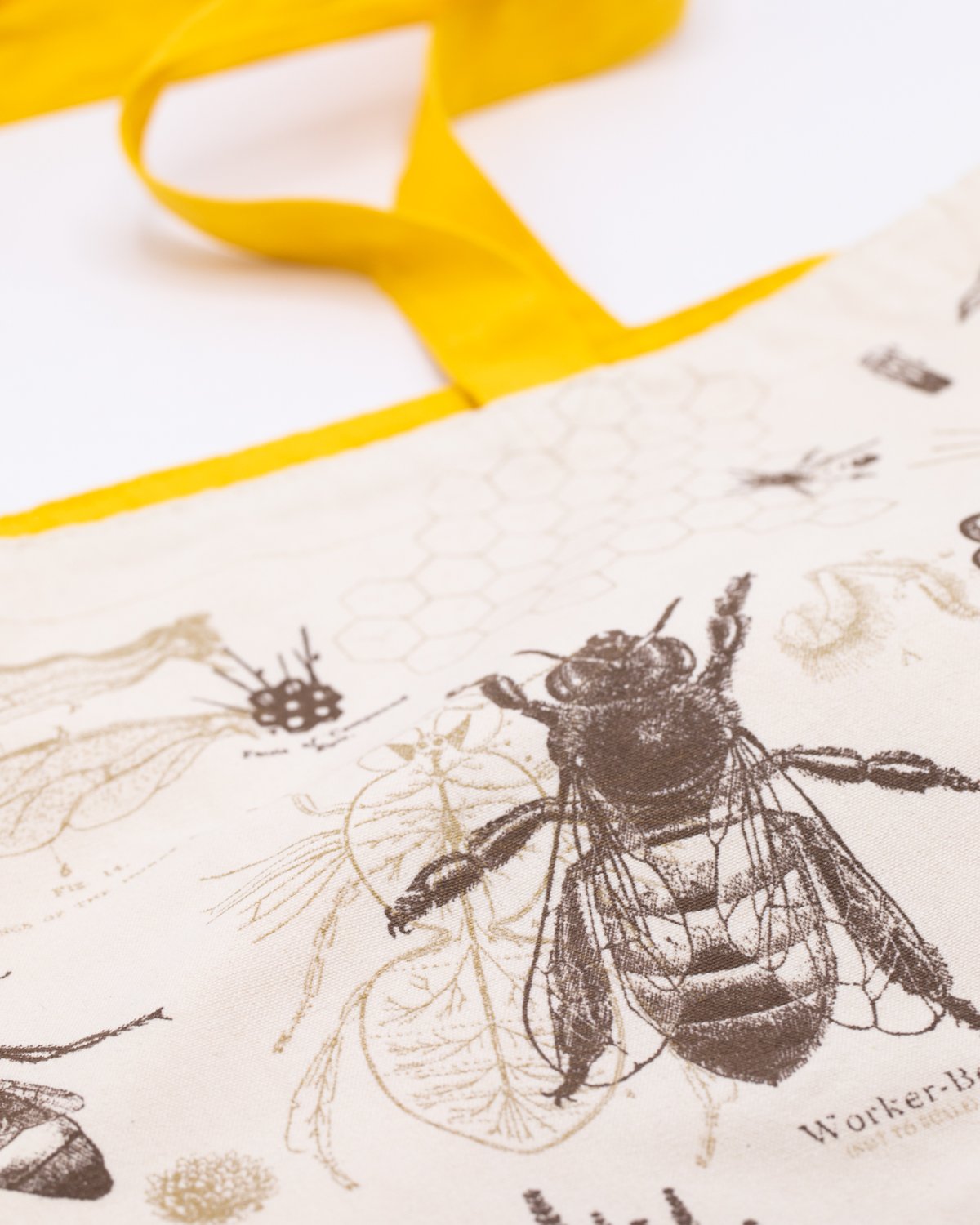 Sac fourre-tout à bandoulière en toile Honey Bee