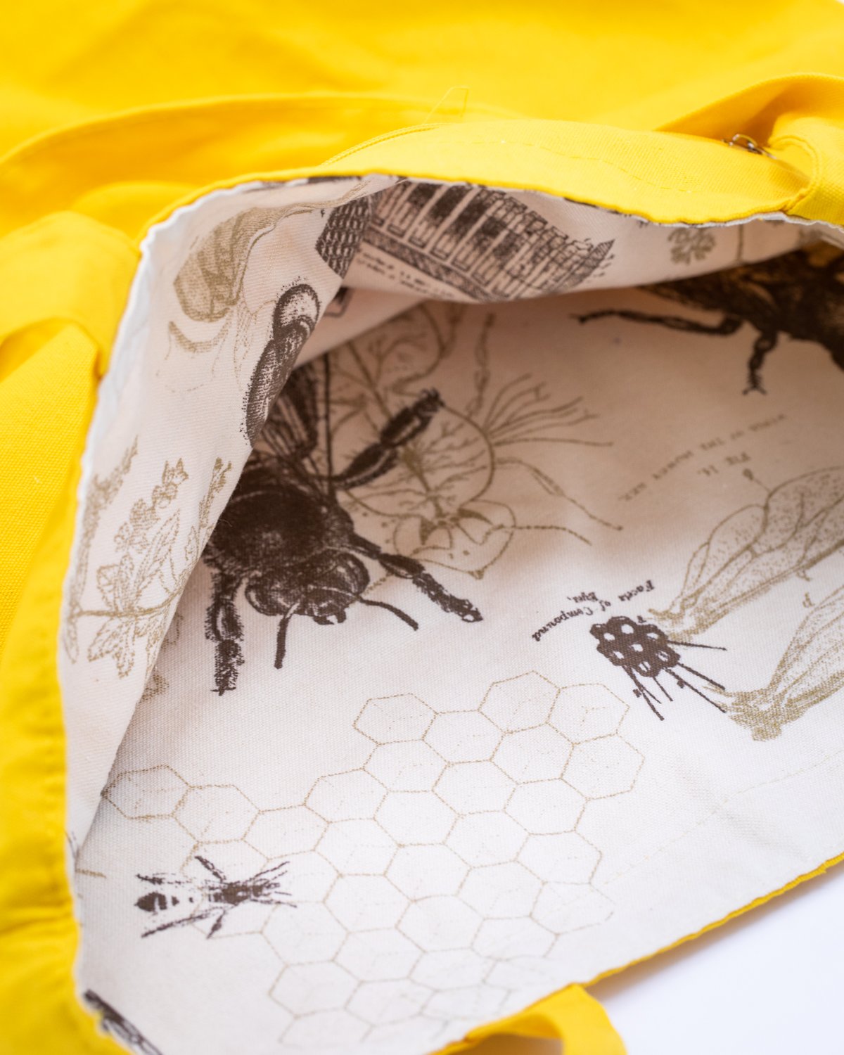 Sac fourre-tout à bandoulière en toile Honey Bee