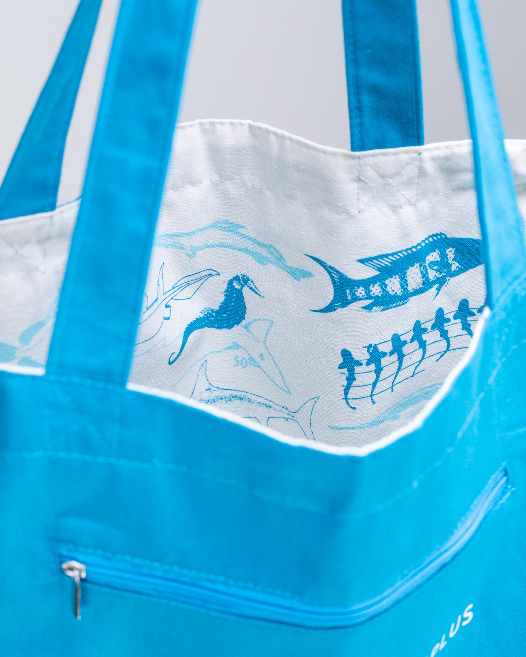 Sac fourre-tout à bandoulière en toile Marine Life