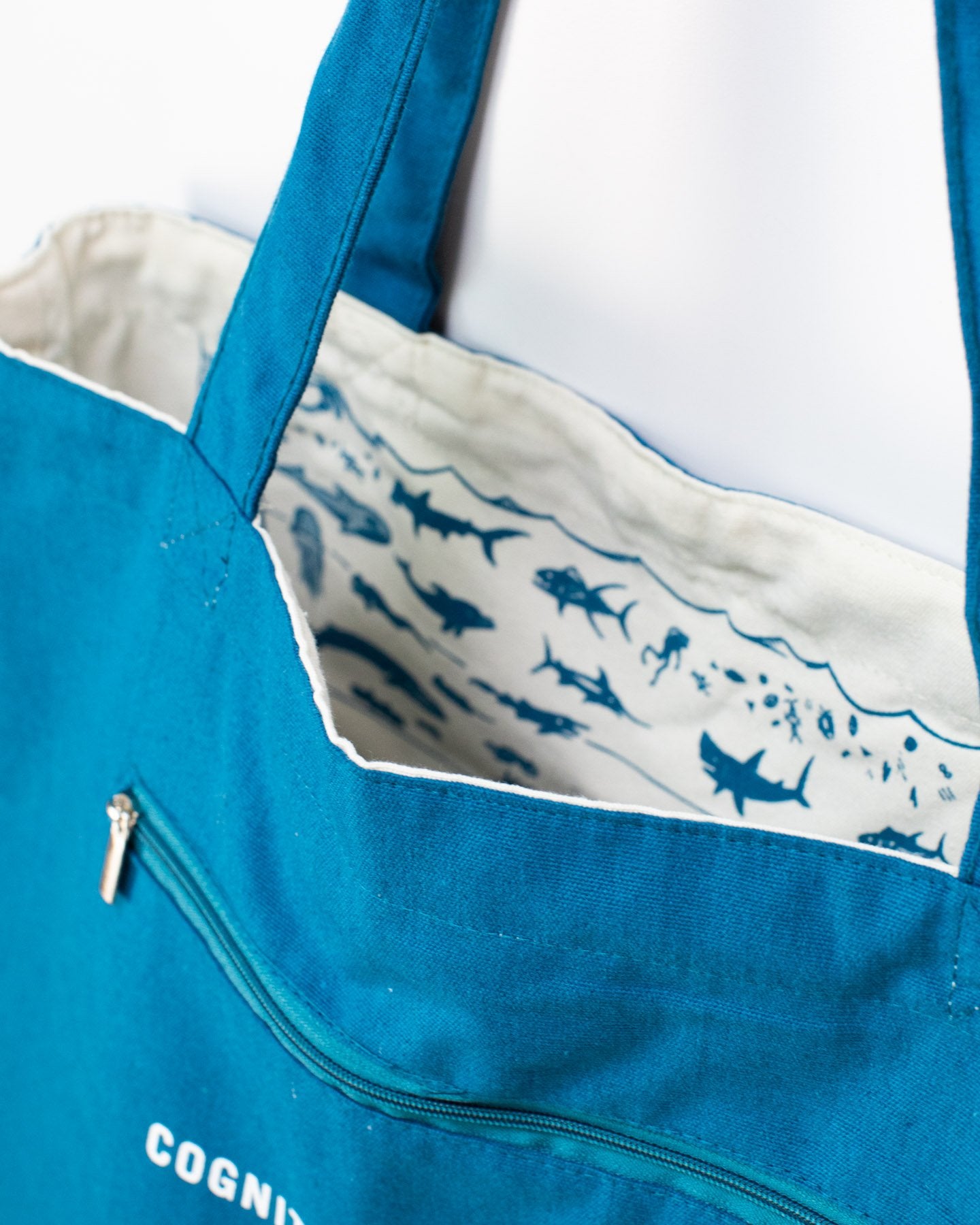 Beneath the Waves Canvas Shoulder Tote Bag