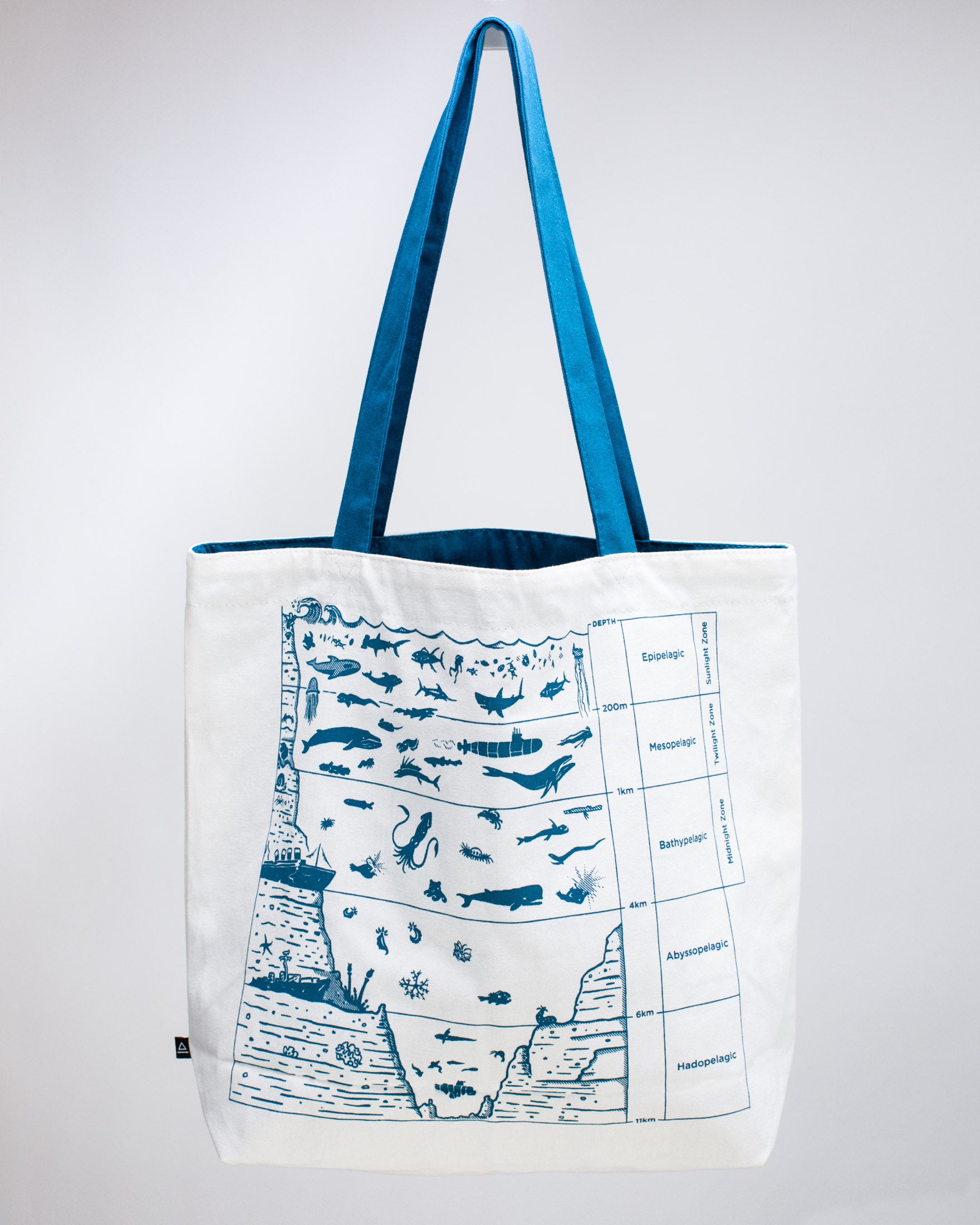 Beneath the Waves Canvas Shoulder Tote Bag