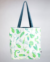 Retro Insects Canvas Tote Bag