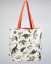 Retro Dinosaurs Canvas Shoulder Tote