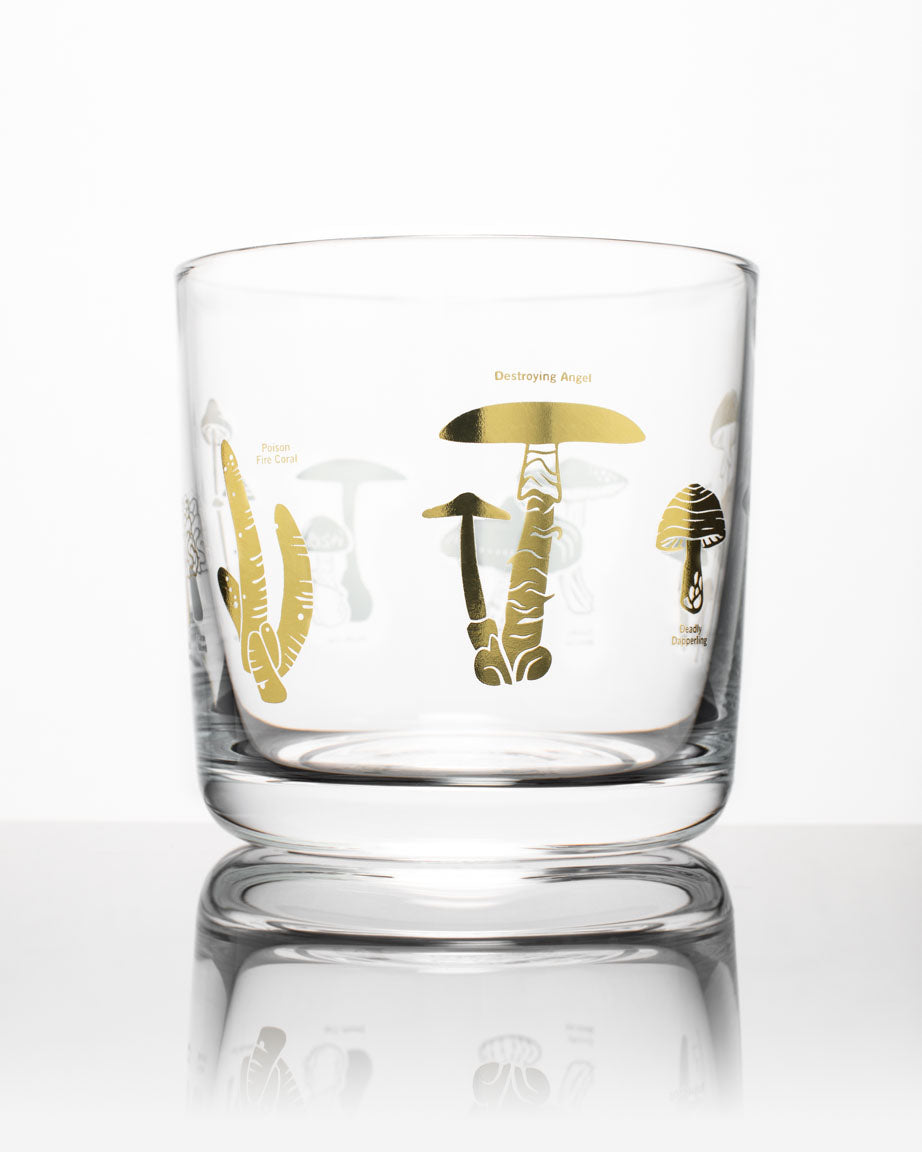 Poisonous Mushrooms Whiskey Glass