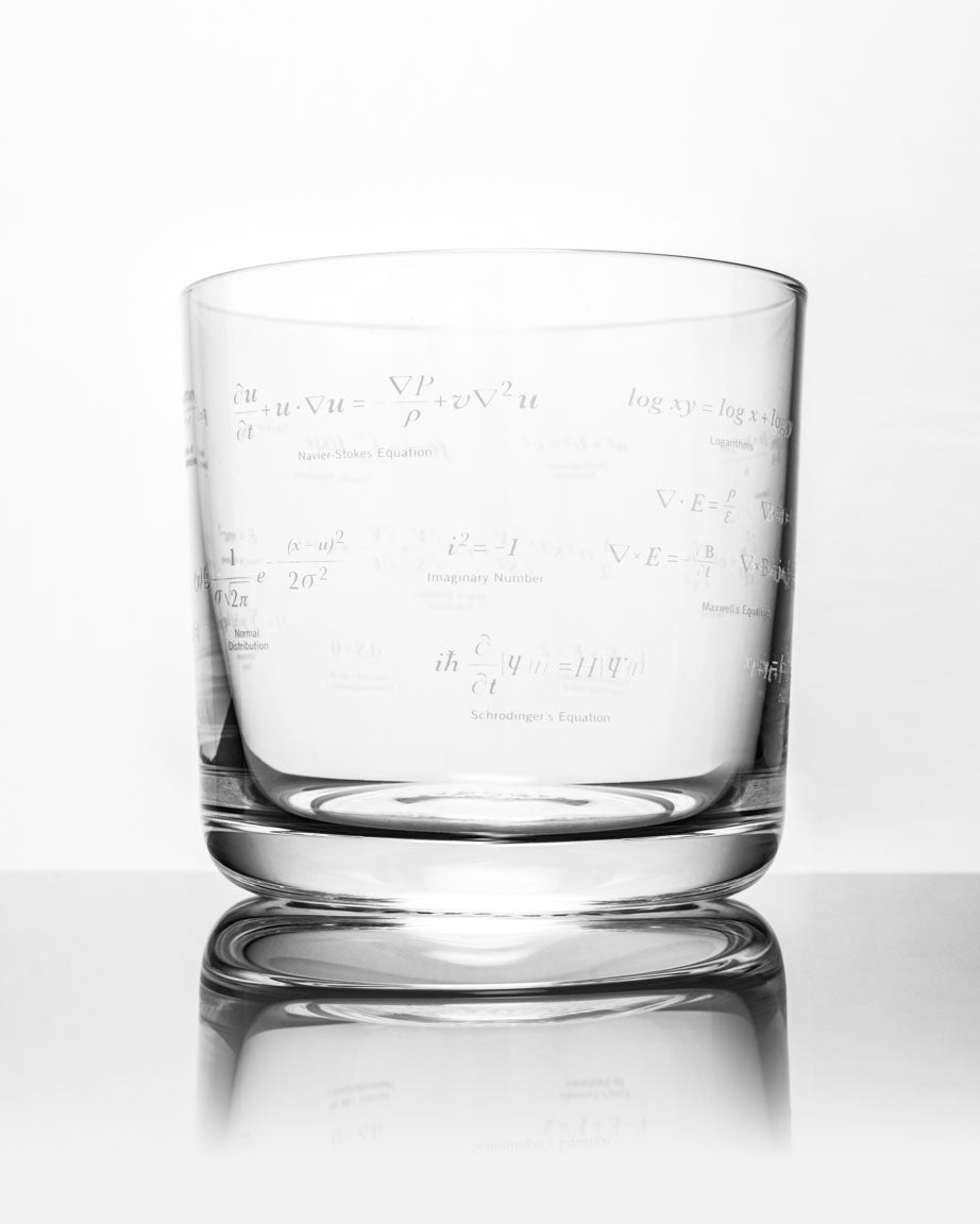 Equations That Changed the World Whiskey Glass