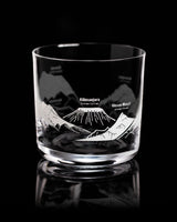 Vaso de whisky Picos montañosos del mundo