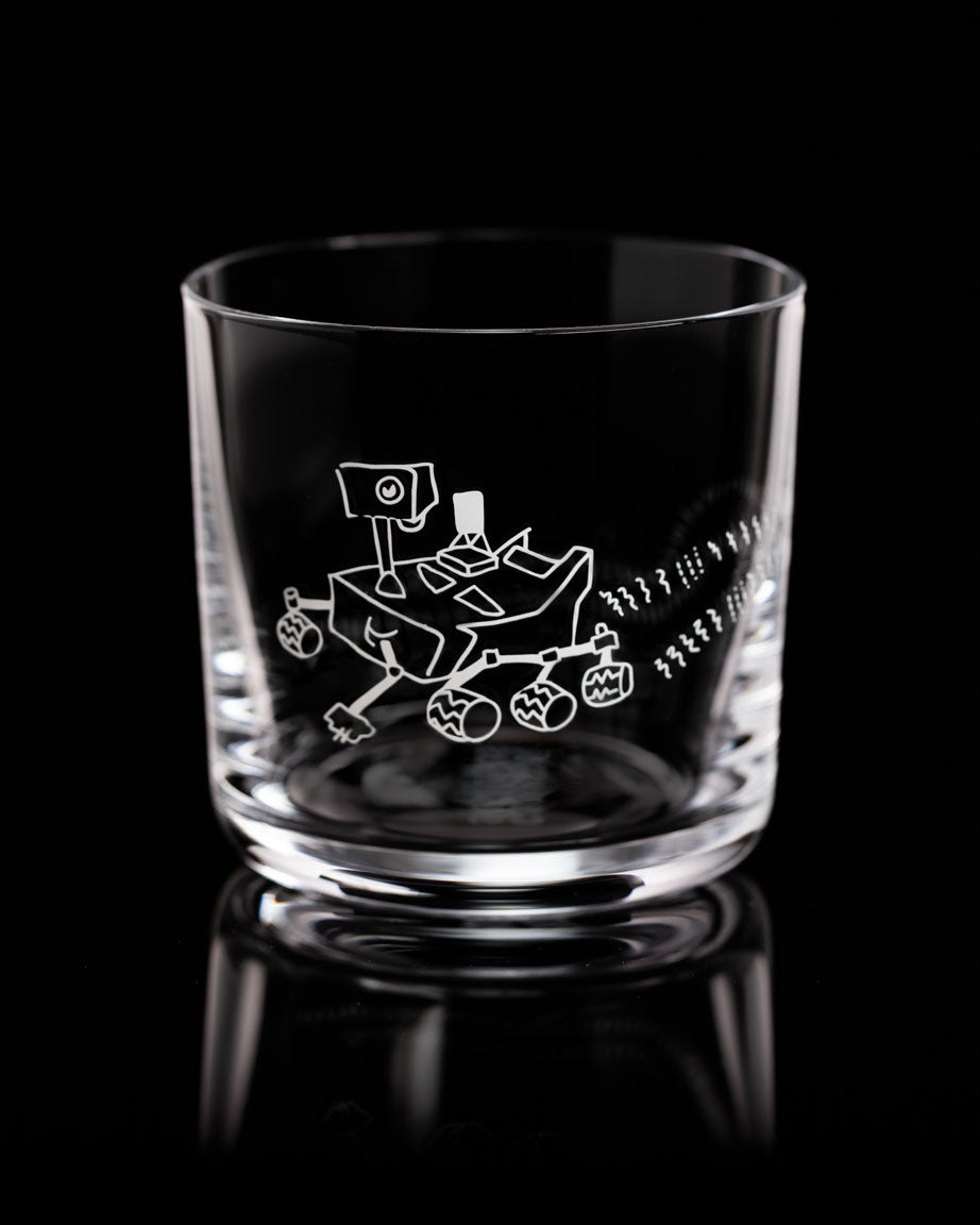 Mars Rover Perseverance Whiskey Glass