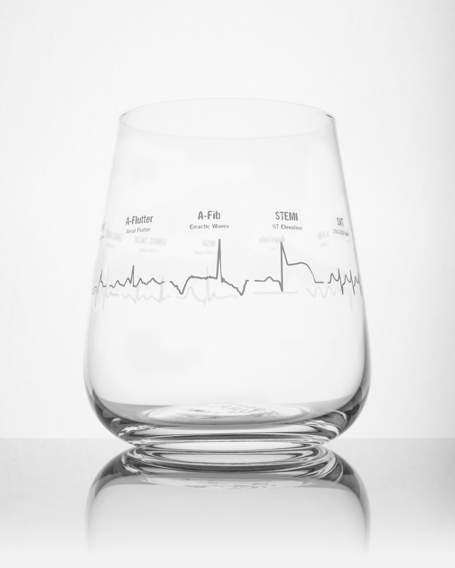 Heartbeat Wine Glass