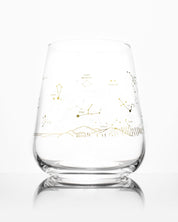 Night Sky Star Chart Wine Glass