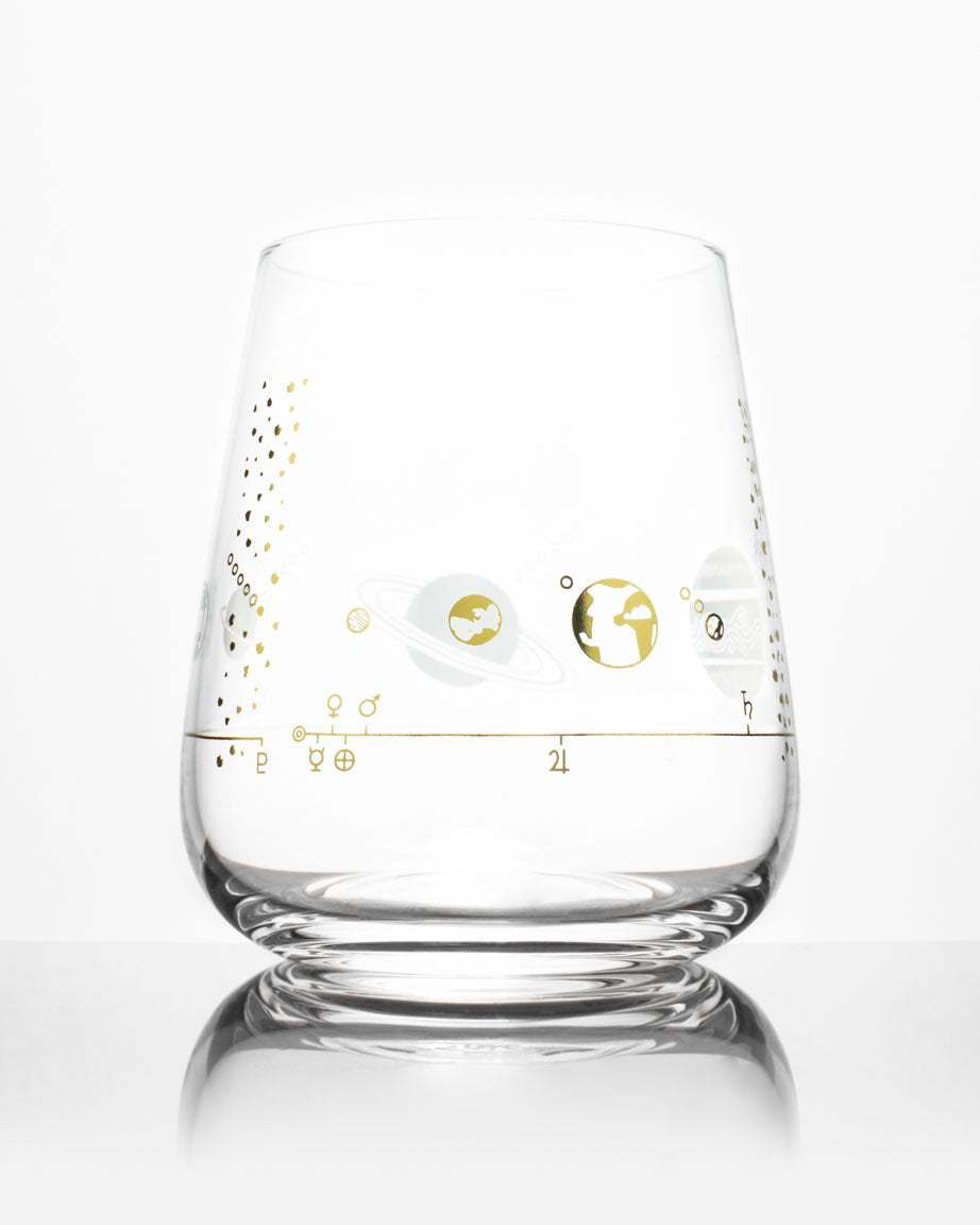 Solar System Wine Glass