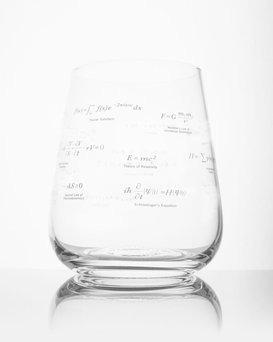 Equations That Changed the World Wine Glass