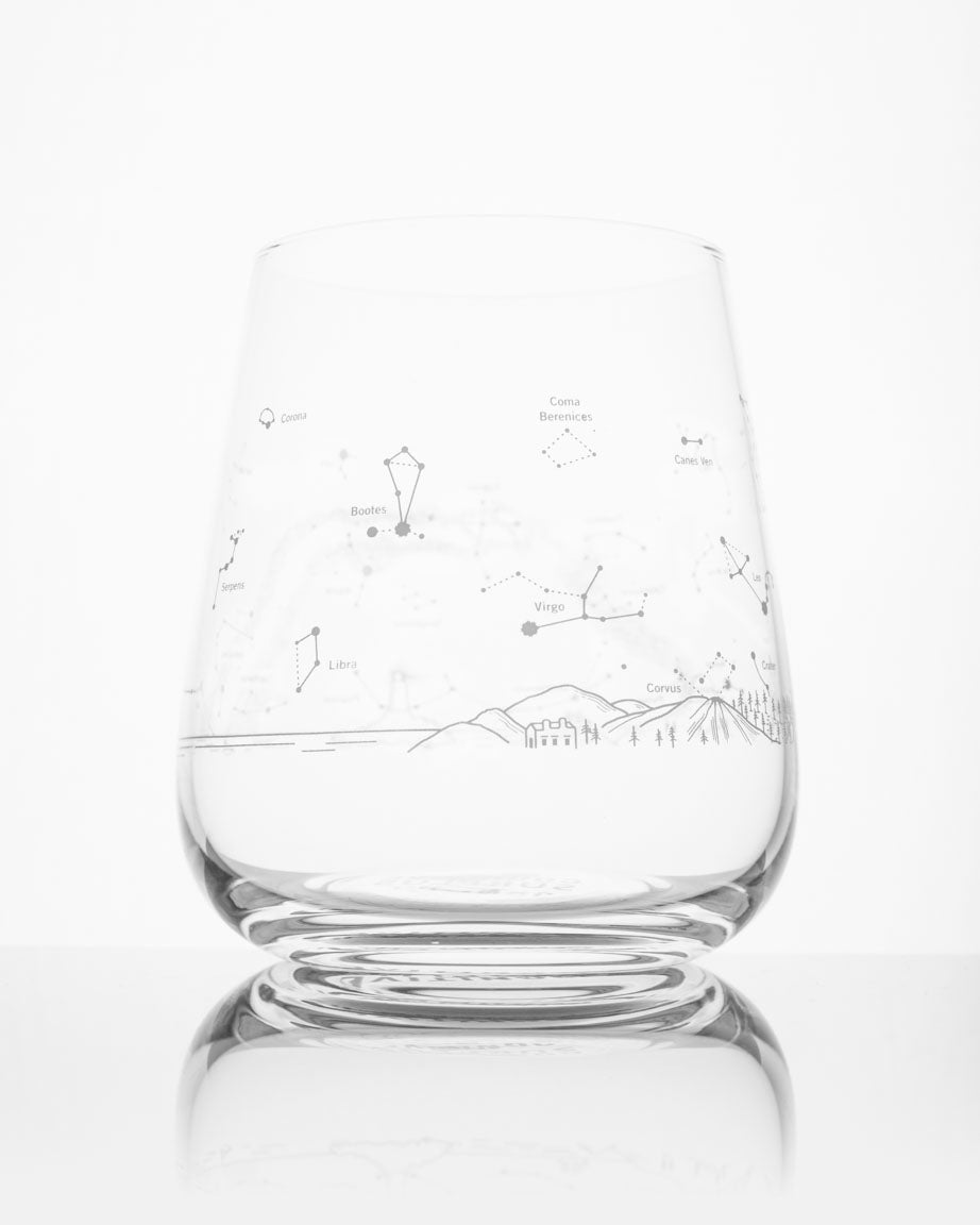 Night Sky Star Chart Wine Glass