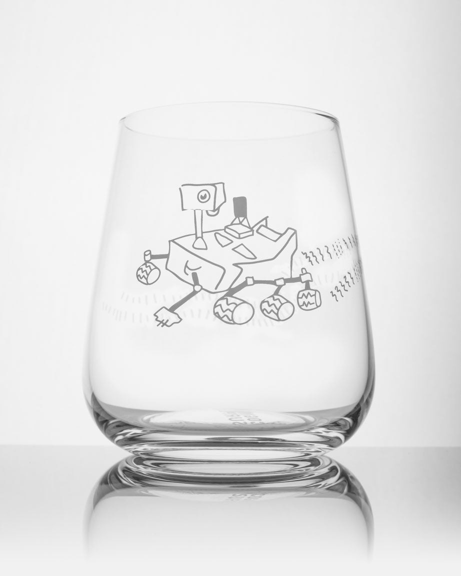 Mars Rover Perseverence Wine Glass